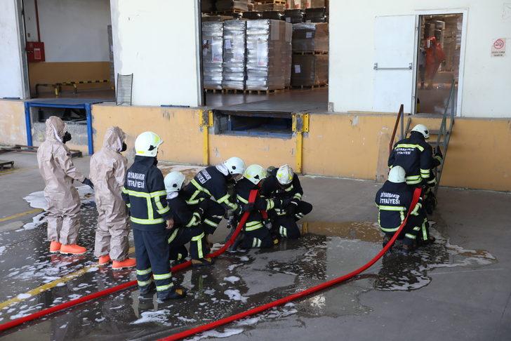 Fabrika yangını sonrası Diyarbakır OSB'de tatbikat G4