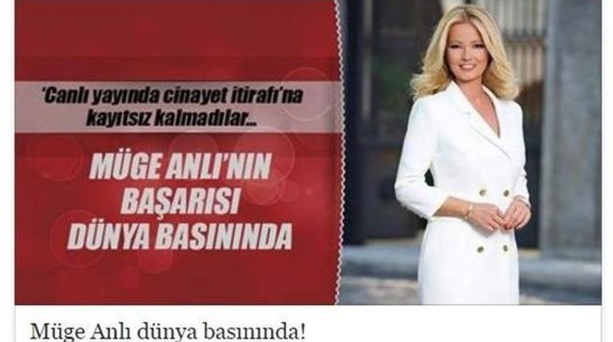 M&uuml;ge Anlı'nın Başarısı D&uuml;nya G&uuml;ndeminde