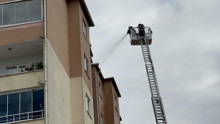 Kocaeli'de 7 katlı apartmanın çatısında çıkan yangın söndürüldü G2