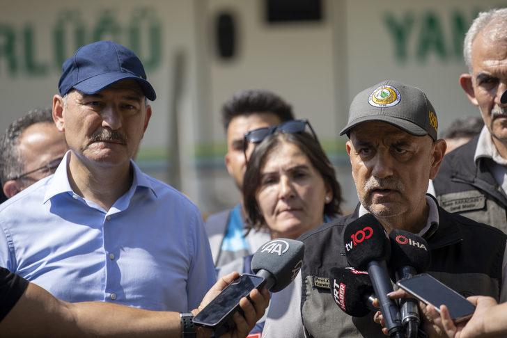 Bakanlar Soylu ve Kirişci, Marmaris'teki yangınla ilgili açıklama yaptı (1) G3