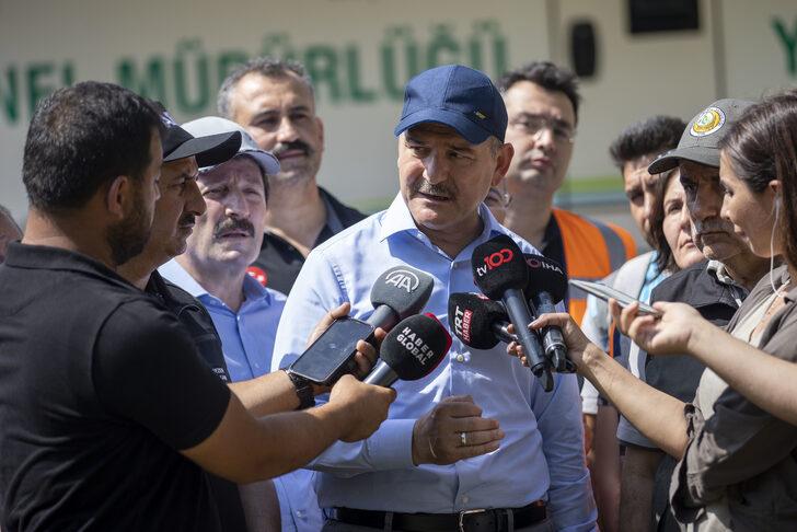 Bakanlar Soylu ve Kirişci, Marmaris'teki yangınla ilgili açıklama yaptı (1) G5
