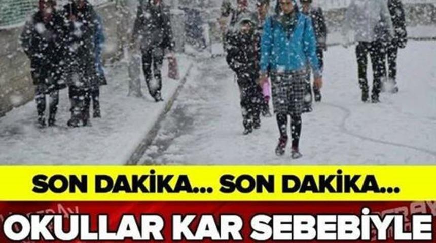 Son dakika Yoğun Kar Yağışı Okullar Ttail Oldu Hangi İllerde Okullar tatil Edildi!