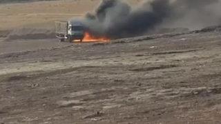 Gelen istihbarat sonrası harekete geçildi! Bomba yüklü kamyon böyle imha edildi