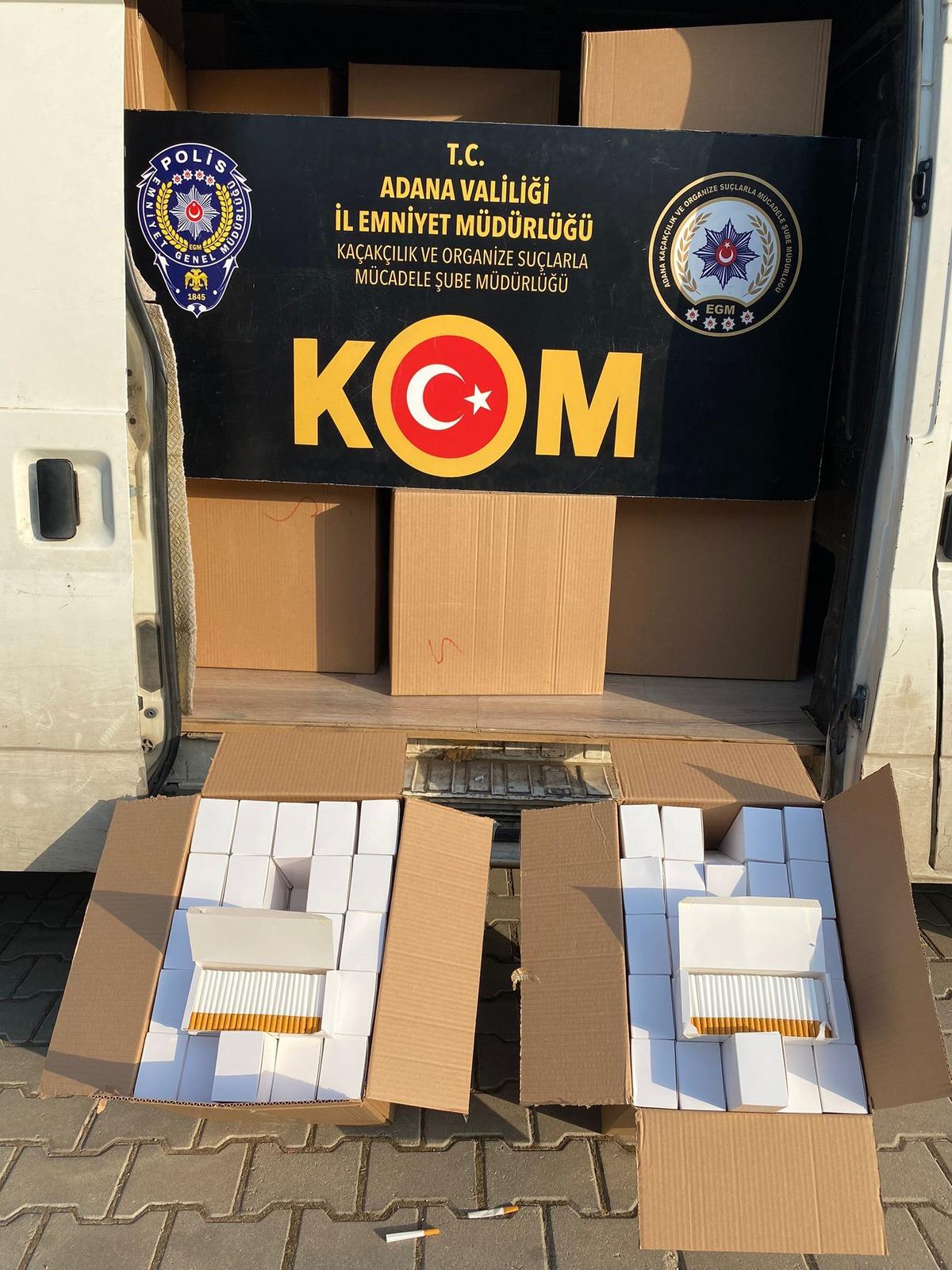 Adana'da 18 milyon 224 bin makaron ele ge&ccedil;irildi