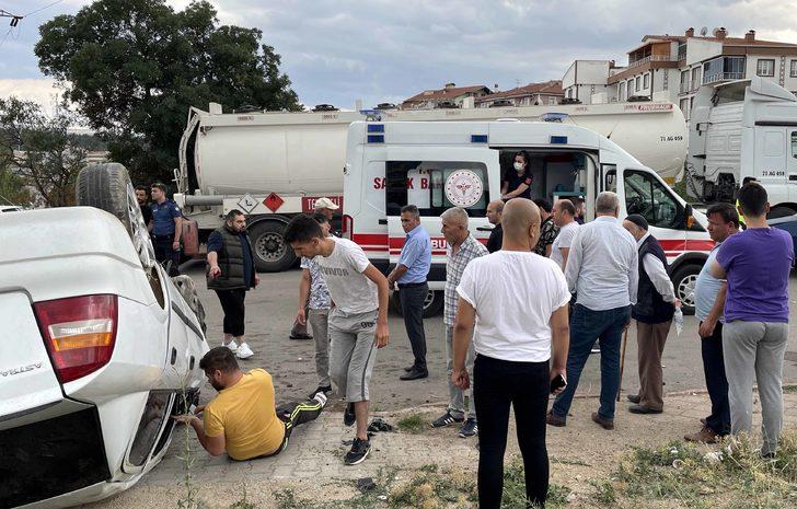 Kırıkkale'de iki otomobilin çarpıştığı kazada biri ağır 4 kişi yaralandı G3