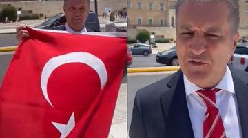 Sarıgül'ün videosu viral oldu! Atina'da Türk bayrağı açıp bakın ne dedi