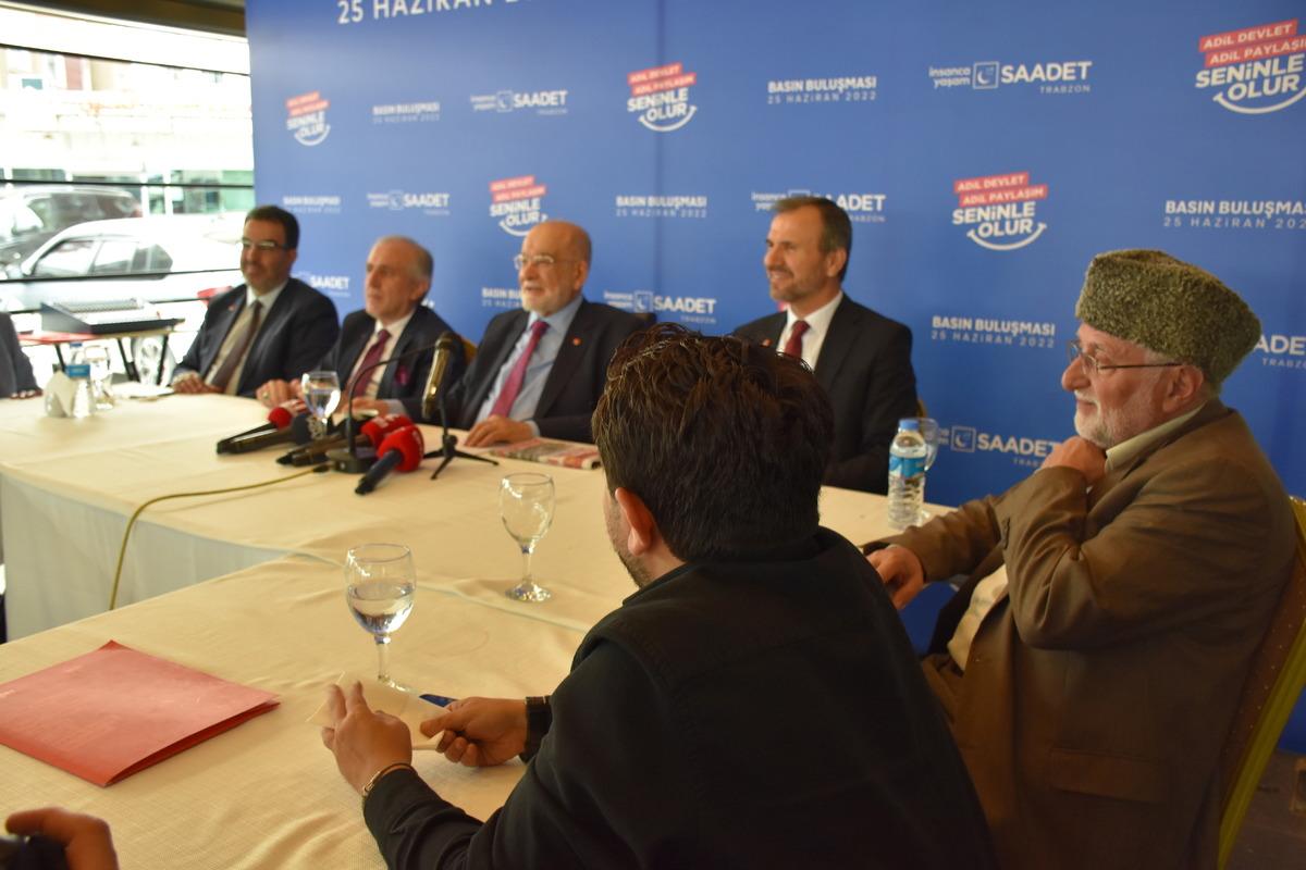 Saadet Partisi Genel Başkanı Karamollaoğlu, Trabzon'da gazetecilerle bir araya geldi: