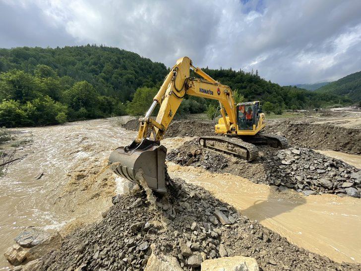 Cide ve Şenpazar ilçelerini Kastamonu'ya bağlayan geçici köprü zarar gördü G3