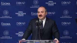 Sanayi ve Teknoloji Bakanı Varank, Ordu'da toplu açılış töreninde konuştu: