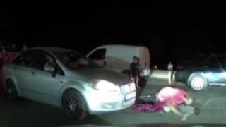 Yola fırlayan çocuk yürekleri ağza getirdi! Babasının yaptığı hareket gündem oldu