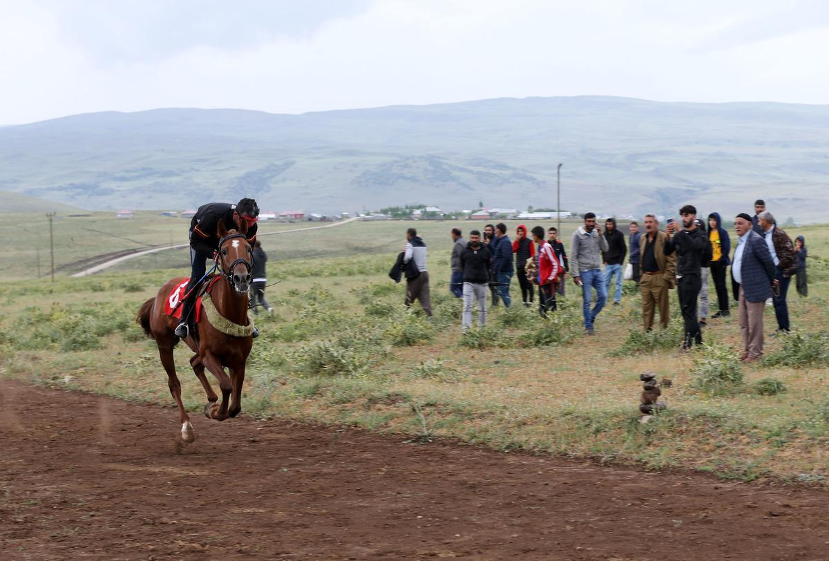 Muş'ta geleneksel k&ouml;yler arası at yarışı etkinliği d&uuml;zenlendi