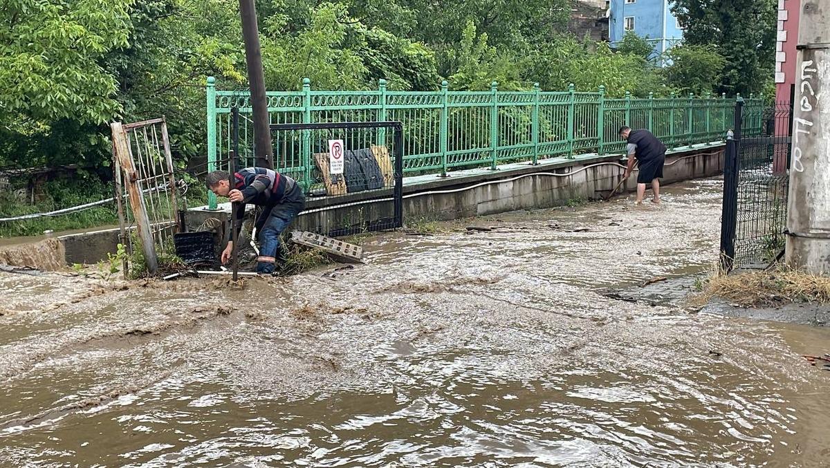Zonguldak'ta sağanak nedeniyle &Ccedil;aydamar Deresi taştı