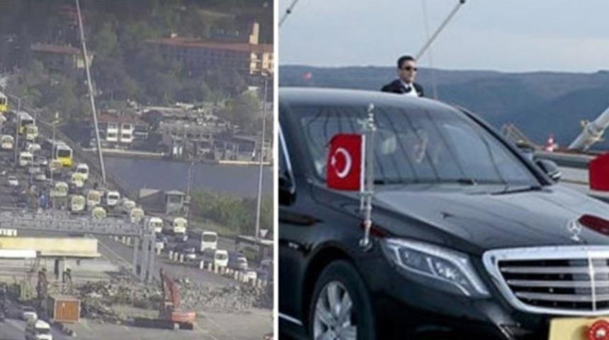 Erdoğan aracını durdurdu, bizzat yerinde inceledi