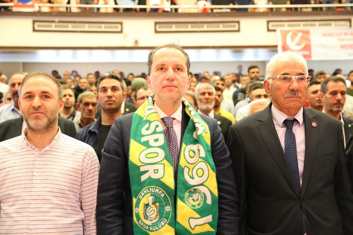 Yeniden Refah Partisi Genel Başkanı Erbakan, Şanlıurfa'da konuştu: