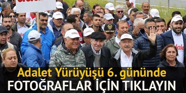 CHP lideri Kılıçdaroğlu nun Adalet Yürüyüşü 6. gününde 2