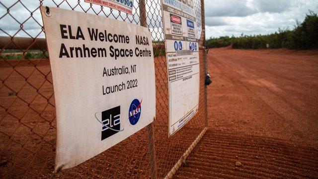 A sign welcoming visitors to the Arnhem Space Centre