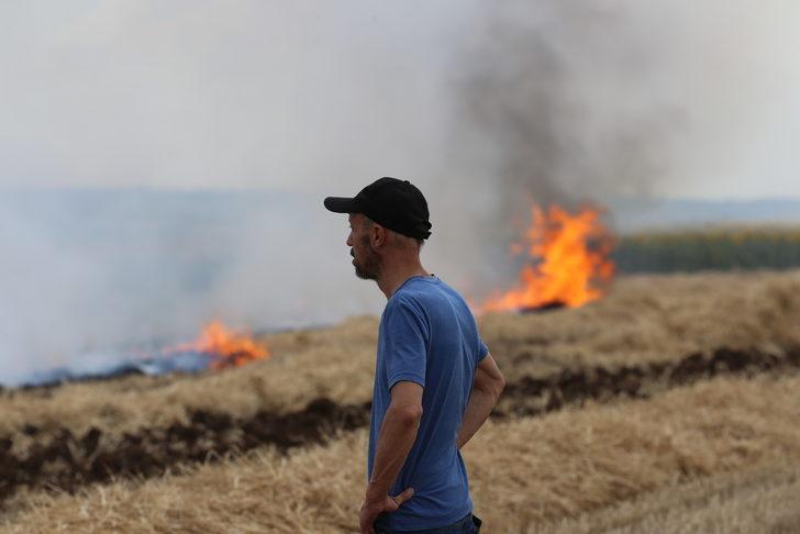 Edirne'de buğday hasadı sırasında çıkan yangın söndürüldü G4