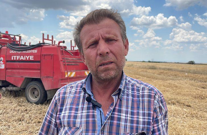 Edirne'de buğday hasadı sırasında çıkan yangın söndürüldü G5