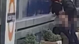 Metro istasyonunda skandal görüntüler! Çevresindekilere aldırmadan cinsel ilişkiye girdiler