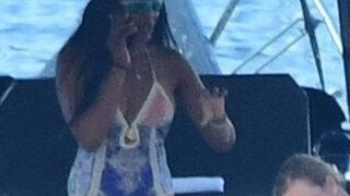 Naomi Campbell kızıyla Bodrum'da