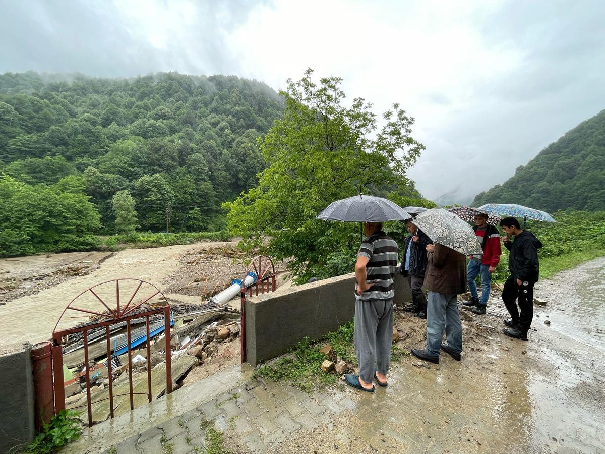 Bartın'da selin yıktığı cami g&ouml;r&uuml;nt&uuml;lendi