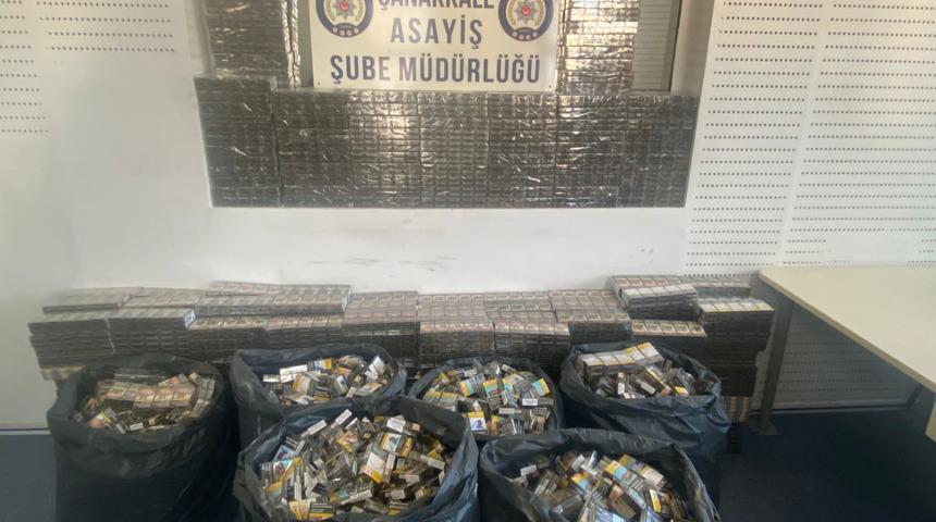 Çanakkale'de 11 bin paket sigara hırsızlığının 3 şüphelisi yakalandı