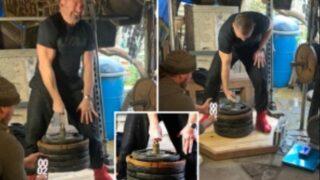 Guinness Rekorlar Kitabına girdi! Orta parmağıyla tam 130 kilogram ağırlık kaldırdı