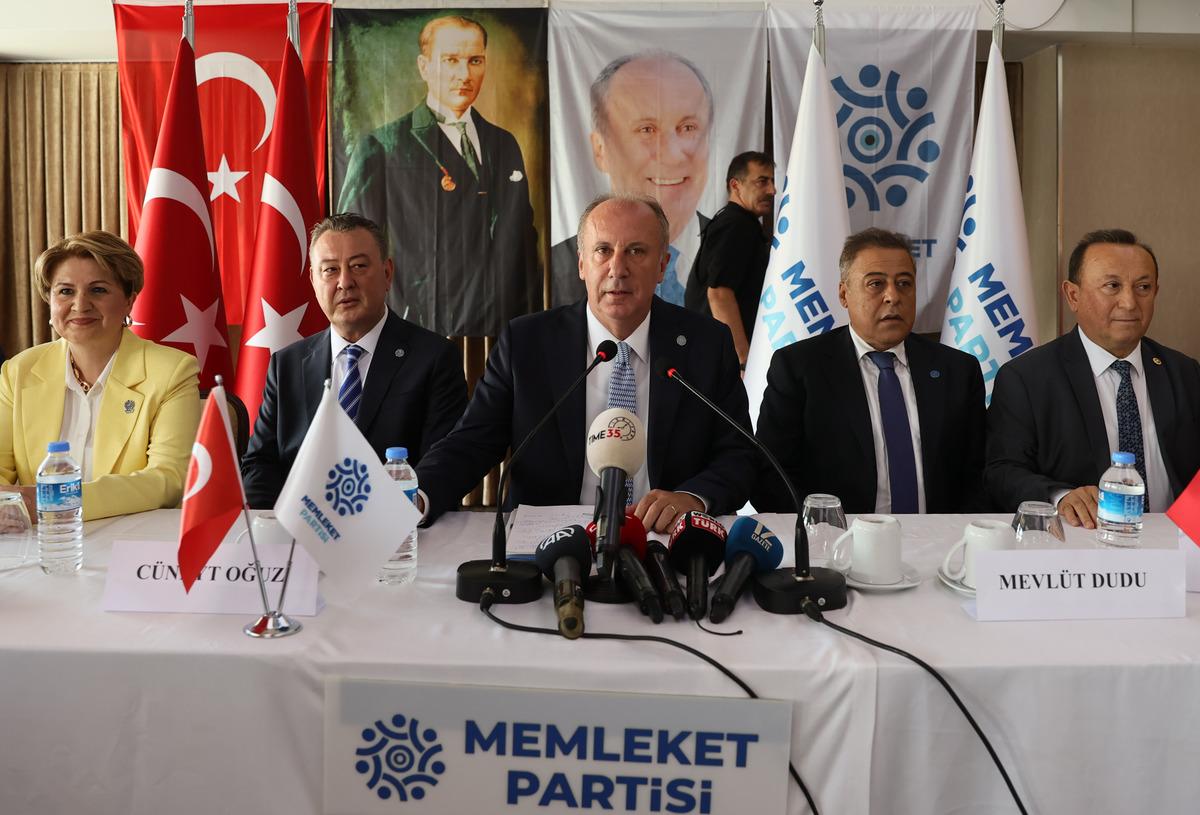 Memleket Partisi Genel Başkanı İnce İzmir'de basın toplantısı d&uuml;zenledi: