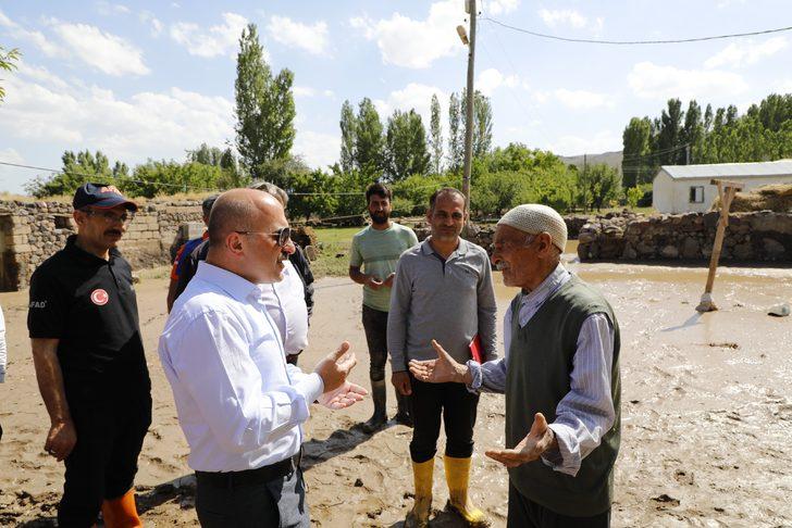 Ağrı Valisi Varol selden zarar gören köylerde incelemelerde bulundu G2