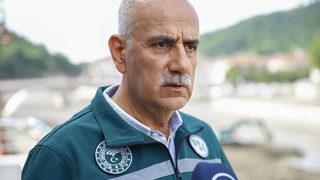 Tarım ve Orman Bakanı Kirişci, selden etkilenen Kastamonu'nun Bozkurt ilçesinde: