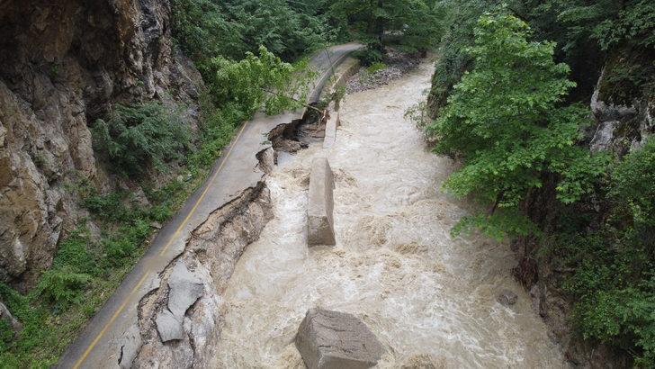 Karabük'te selin yol açtığı tahribat havadan görüntülendi G3