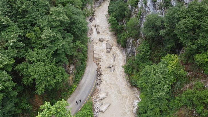 Karabük'te selin yol açtığı tahribat havadan görüntülendi G5