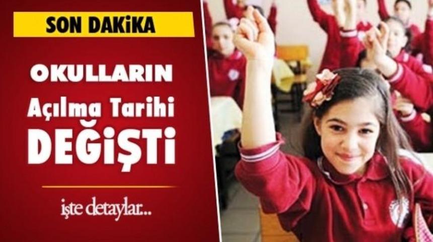 Okullar'ın A&ccedil;ılma Tarihi Değişti Ne Zaman A&ccedil;ılıcak?İşte O Tarih