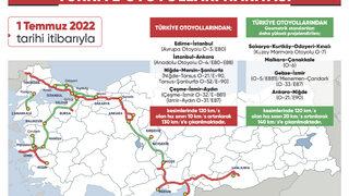 Otoyollarda yeni hız sınırı uygulaması yarın başlıyor