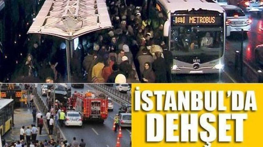 İstanbul'da Dehşet Metrob&uuml;s Şof&ouml;r&uuml; Yolcuları Bı&ccedil;akladı!