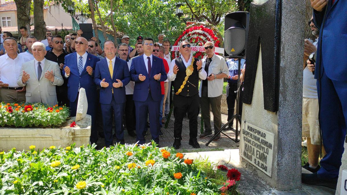 Kırkpınar'ın &ouml;nemli rit&uuml;ellerinden "ağa karşılaması" davul zurna eşliğinde ger&ccedil;ekleştirildi