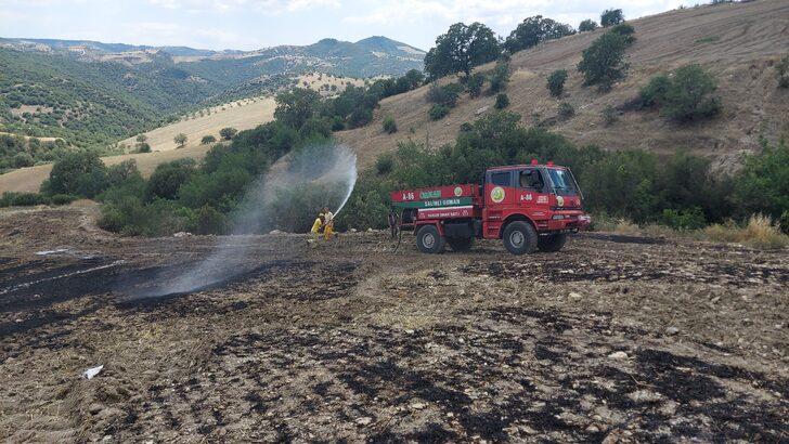 Manisa’da tarlada çıkan yangın söndürüldü G2