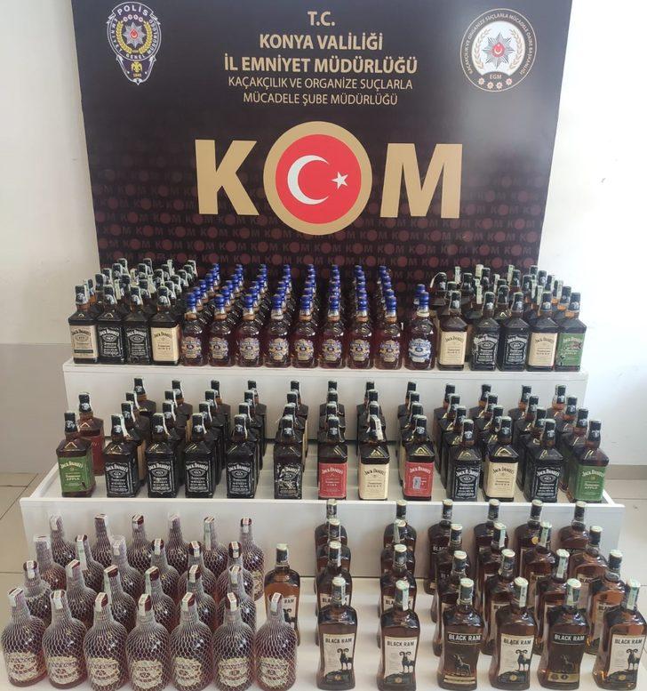 Konya'da kaçak içki operasyonunda 5 şüpheli yakalandı