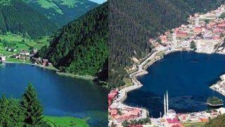 Uzungöl son hali ile gündemde! Trabzon Uzungöl'deki değişim...