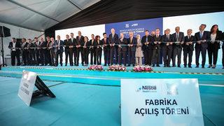 Bakanlar Varank ile Kirişci, Nestle'nin enteral beslenme fabrikasının açılışına katıldı