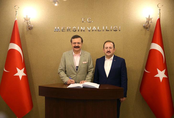 TOBB Başkanı Hisarcıklıoğlu, Mersin'de temaslarda bulundu G1
