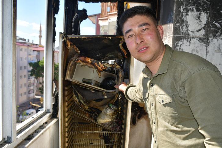 Sivas'ta buzdolabından çıkan yangında mutfak kullanılamaz hale geldi G1