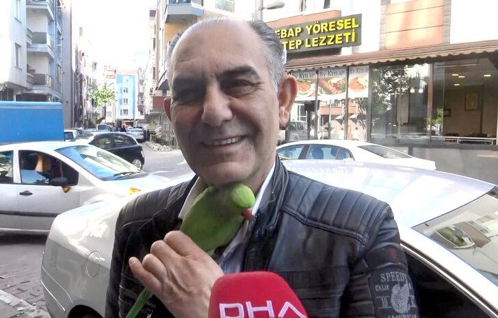 Evde sıkılan papağanını gezmeye çıkarıyor G3