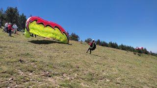 Çankırı'da düzenlenen yamaç paraşütü mesafe yarışması başladı