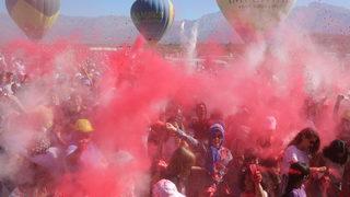 Erzincan'da Erzincanfest 2022 sıcak hava balonu ve Color Fest etkinliği