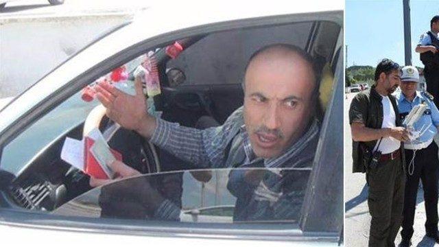 Drone ile trafik cezası kesilince çok kızdı