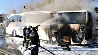 Yolcu almak için otogara gidecekti! Cayır cayır yandı