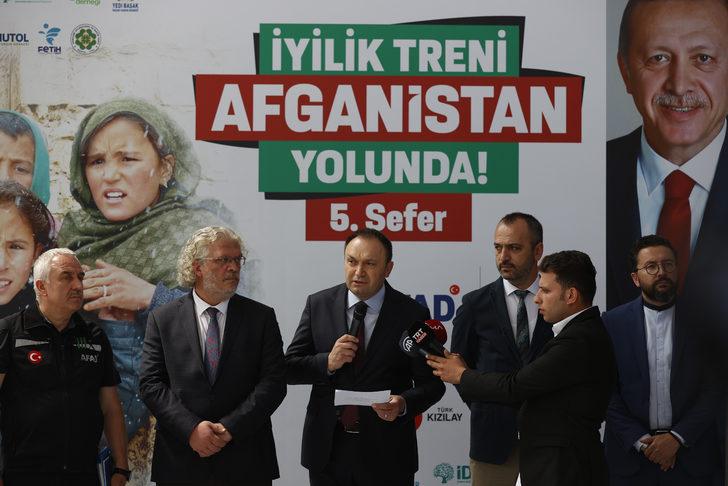 Afganistan'a yardım malzemesi taşıyan "İyilik Treni"nin beşincisi törenle uğurlandı G3