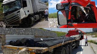 Samsun'da akılalmaz kaza! Tır, başka bir tırın üzerinden geçti