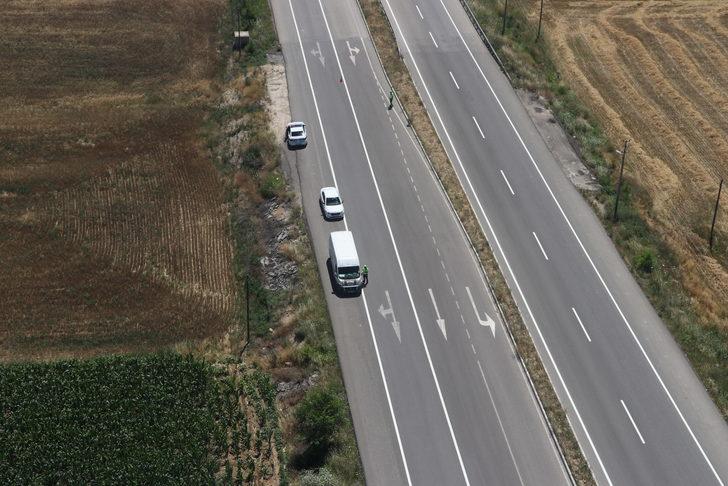 Denizli'de şehirler arası yollarda helikopter destekli trafik denetimi G3